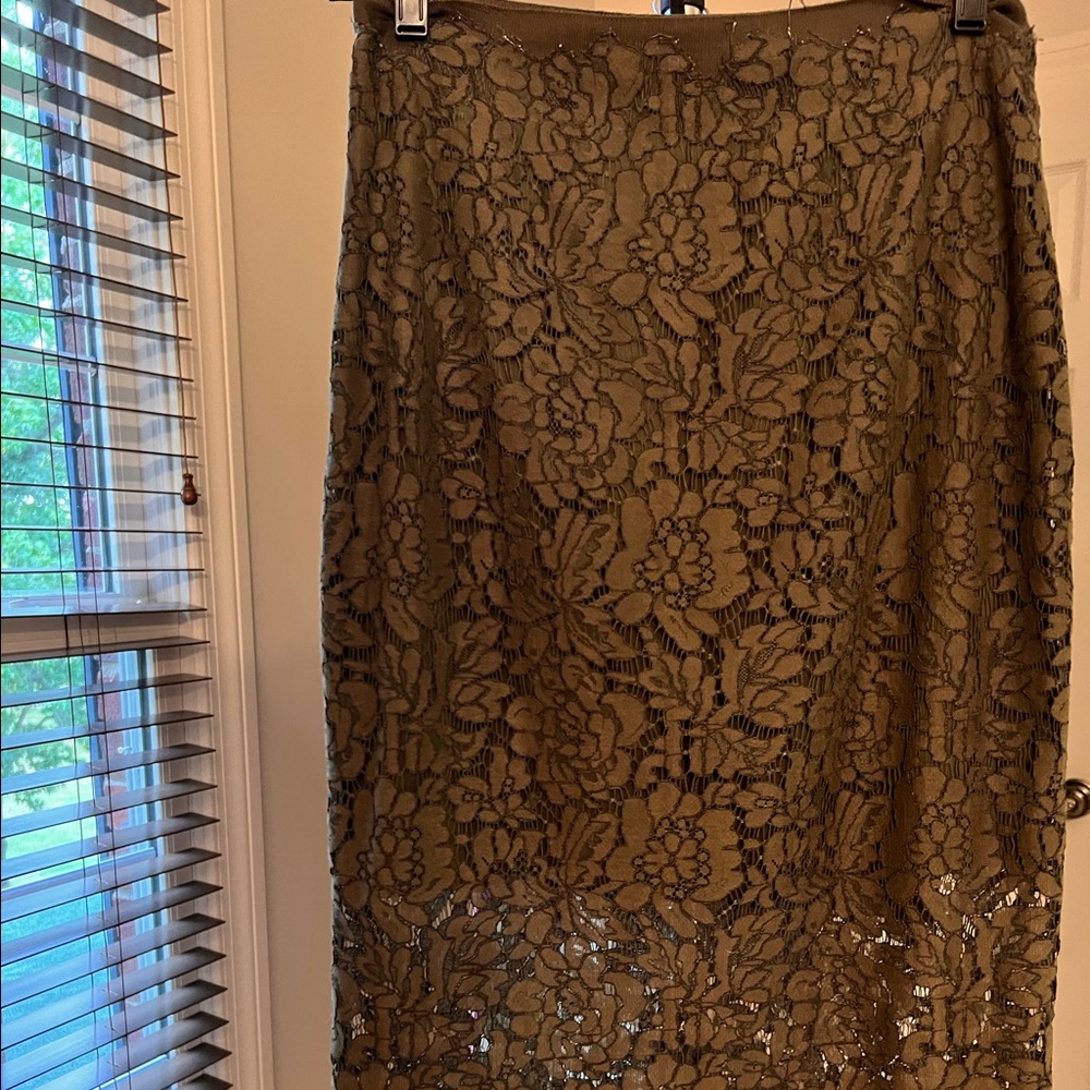 Diane von Furstenberg Lace overlay skirt.